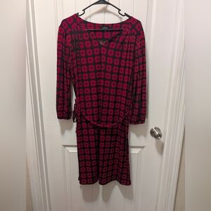 Black And Red Business Dress Sz 12 By Luxx II Cocktail Dress, Church Dress, Work